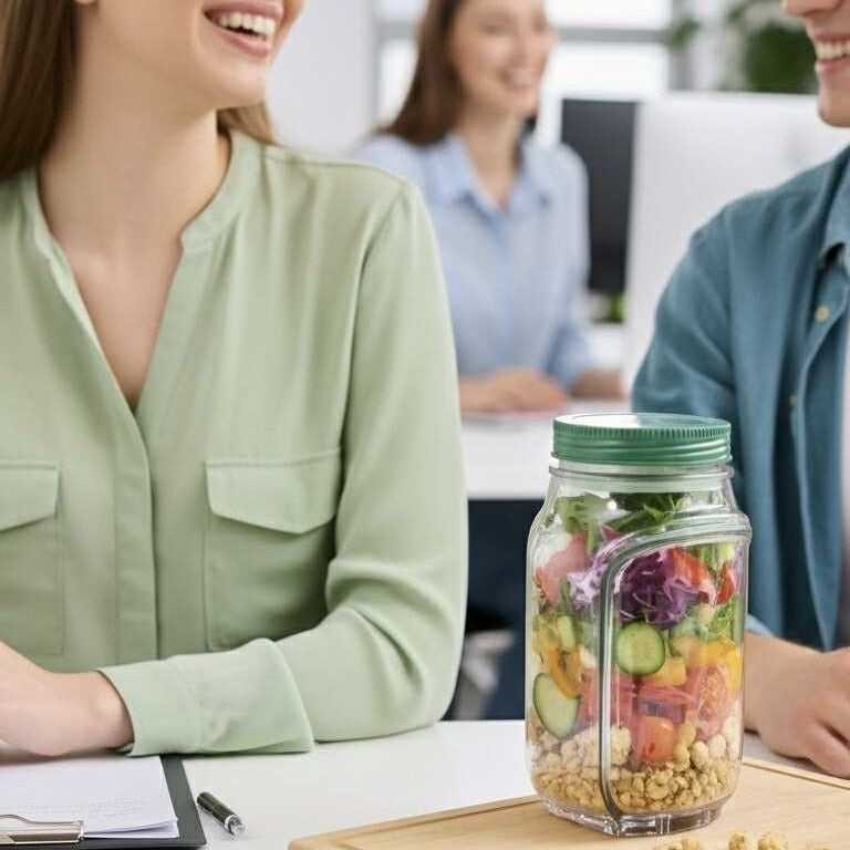 bocal à salade hermétique 2-en-1