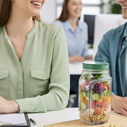 bocal à salade hermétique 2-en-1