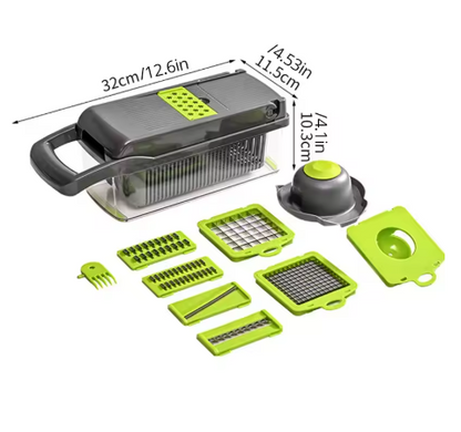 hachoir et trancheur de légumes multifonctionnel 12 en 1