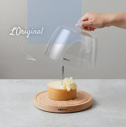 girolle à fromage pour rosettes en bois et acier inoxydable