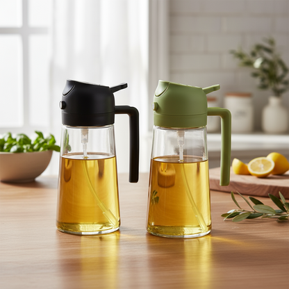 pulvérisateur à huile 2-en-1 pour cuisine