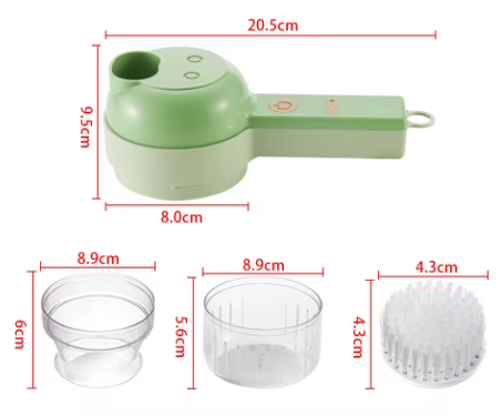 Coupe-légumes électrique portable 4 en 1