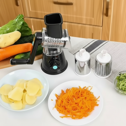 coupe légumes à manivelle noire