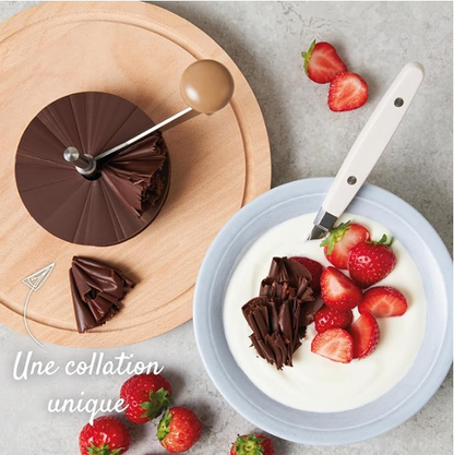 girolle à fromage pour rosettes en bois et acier inoxydable