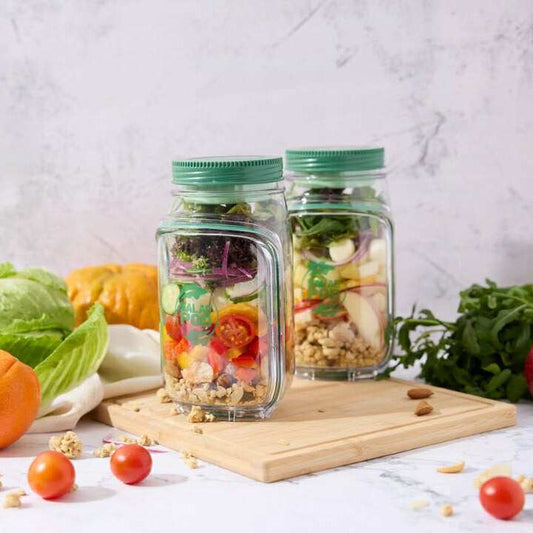 bocal à salade hermétique 2-en-1