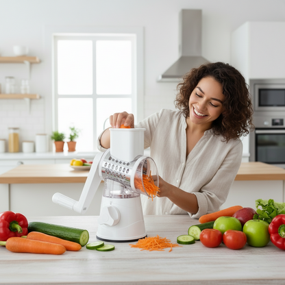 coupe légumes à manivelle pour cuisine