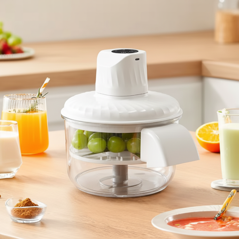 Éplucheur électrique pour fruits et légumes blanc